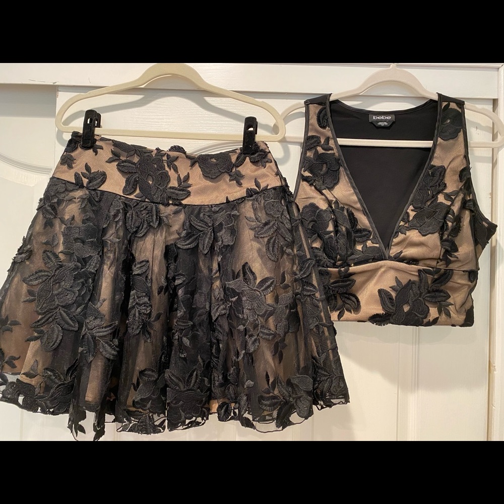 Bebe lace 2 piece dress